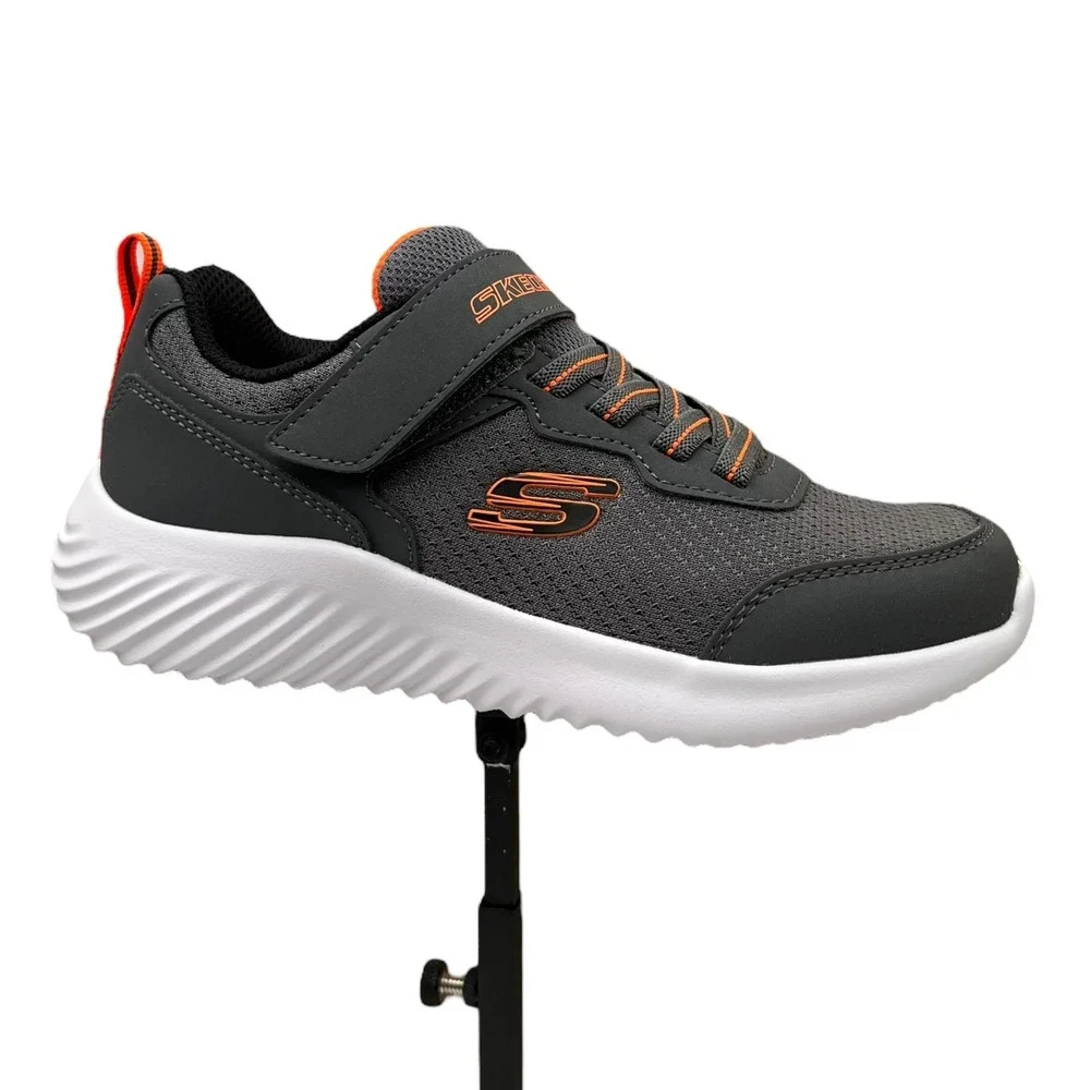 Skechers TechRox Youth Boys Slip on Athletic Sneakers Size 1 Gray Charcoal Shoes